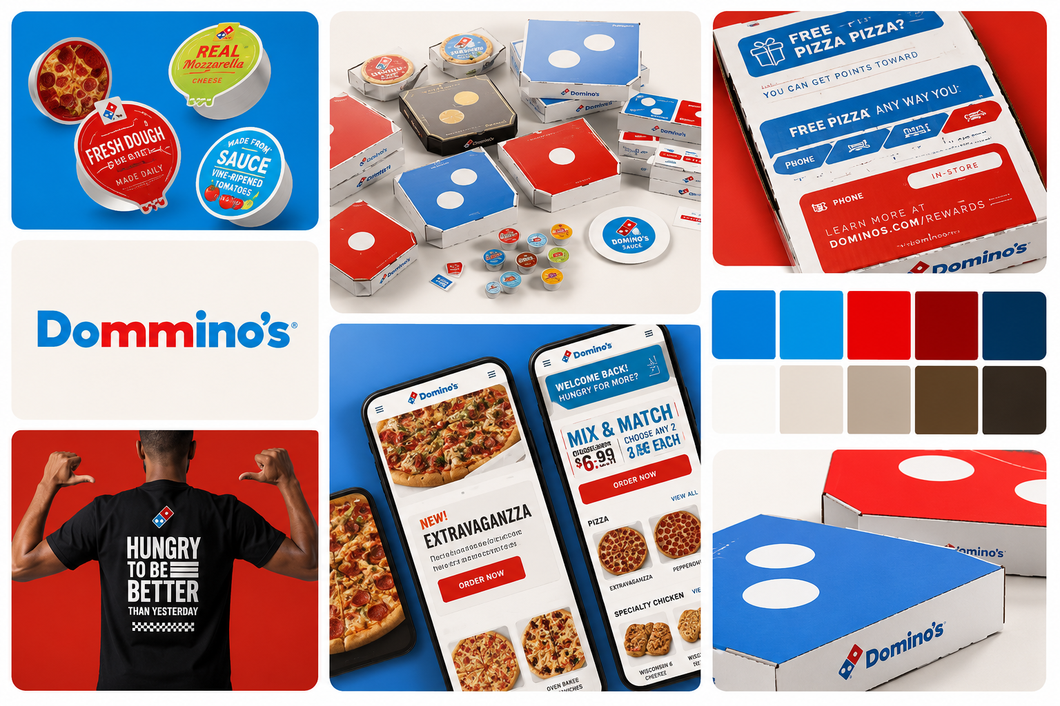 Domino's Pizza Brand Mood Board - Free AI Mood Board Generator, 50+ Real Mood Board Examples