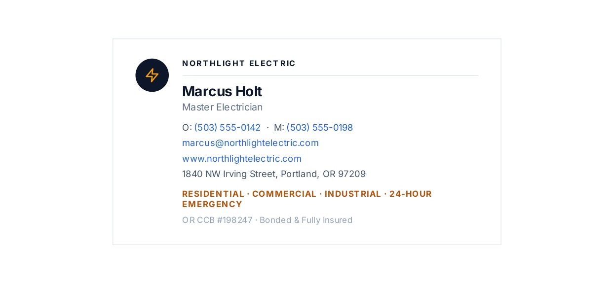Electrician Email Signature - Free AI Email Signature Generator, 50+ Real Email Signature Examples