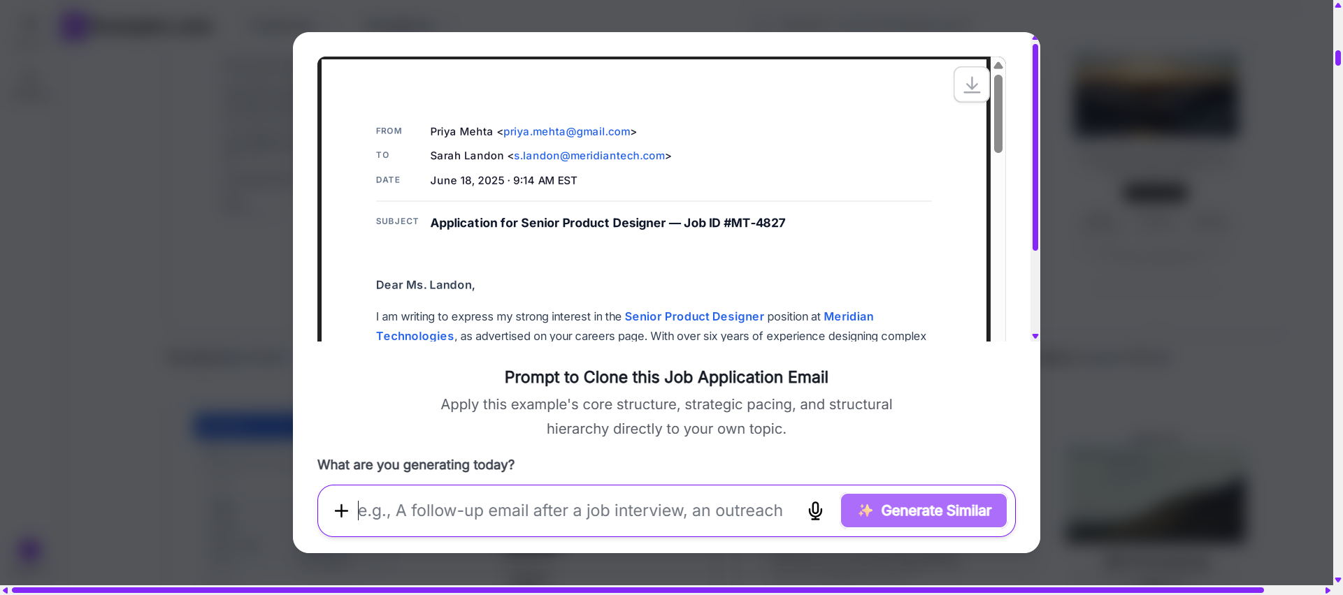 Email Examples