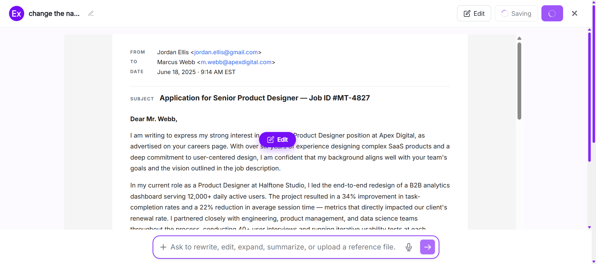 Email Examples