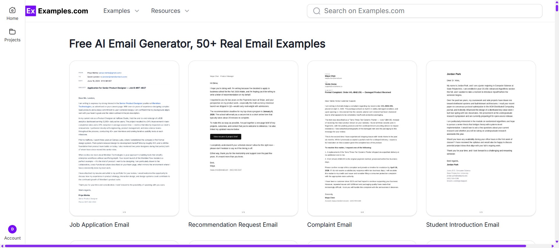 Email Examples