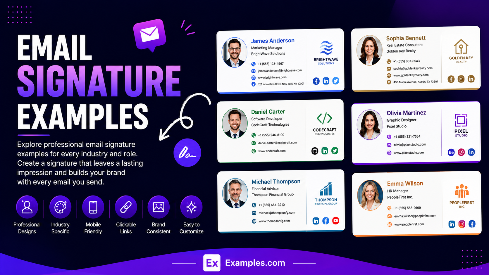 Free AI Email Signature Generator, 50+ Real Email Signature Examples