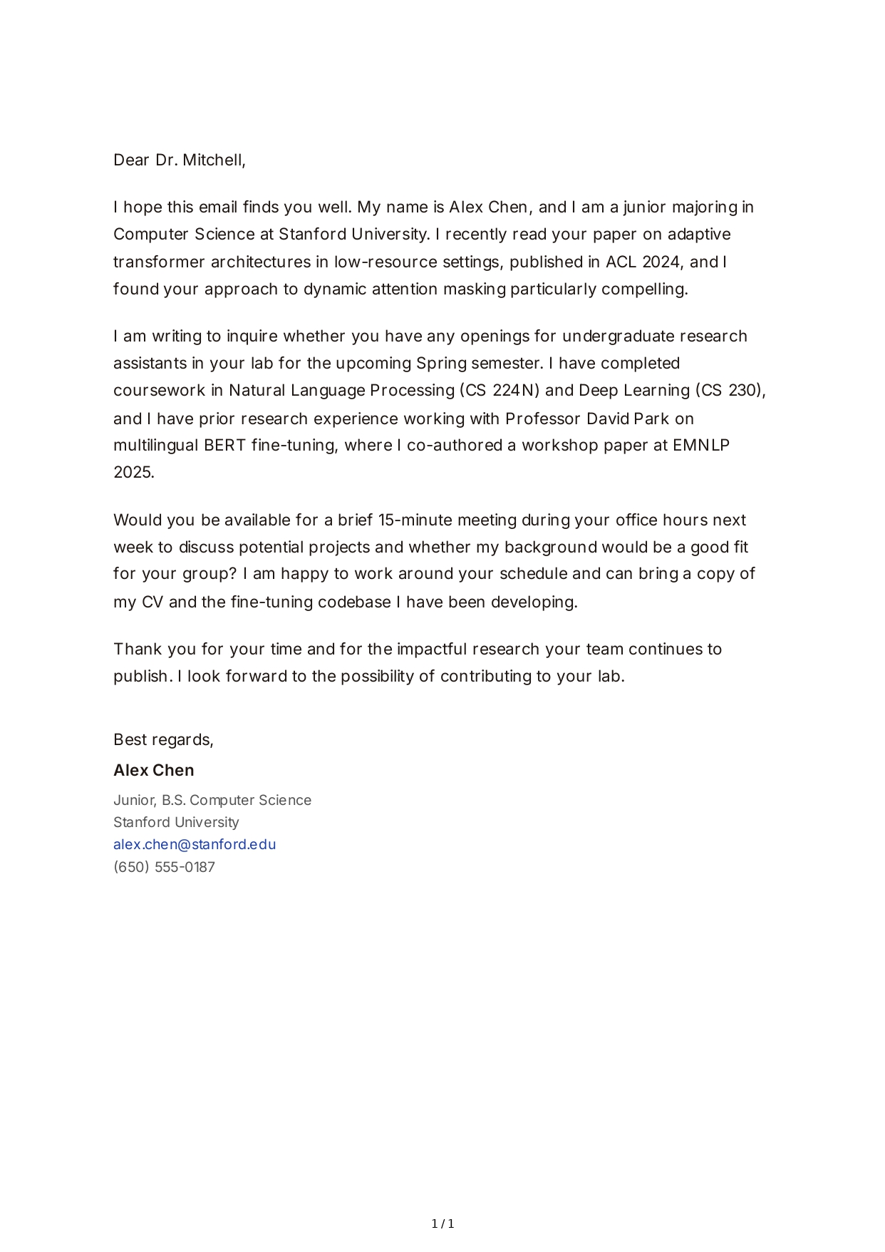 Email to Professor - Free AI Email Generator, 50+ Real Email Examples