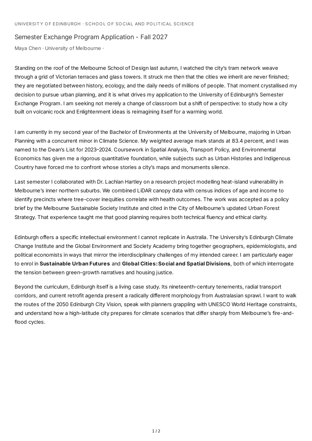 Exchange Program Personal Statement - Free AI Personal Statement Generator, 50+ Real Personal Statement Examples