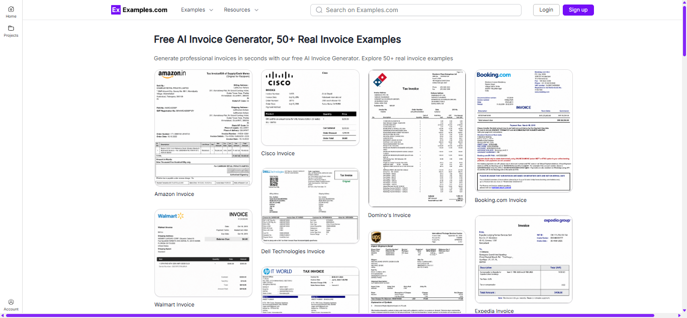 Invoice Examples