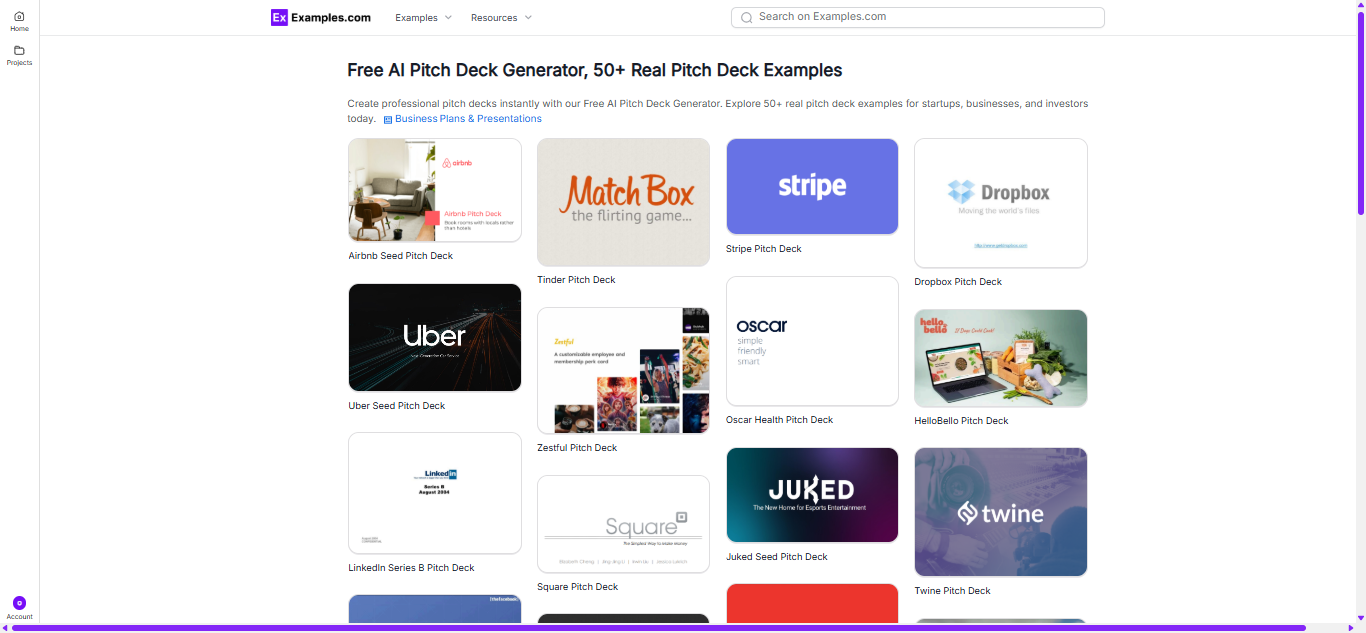 Pitch Deck Examples