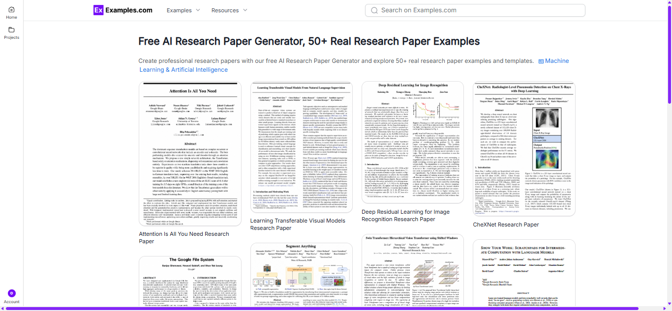 Research Paper Examples