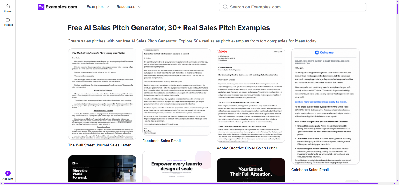 Sales Pitch Examples
