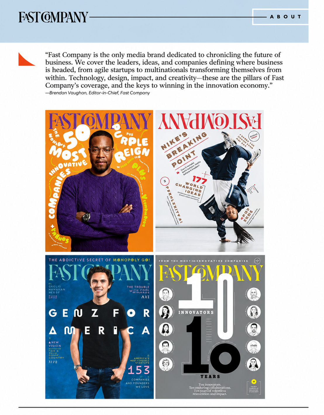 Fast Company Media Kit - Free AI Media Kit Generator, 50+ Real Media Kit Examples