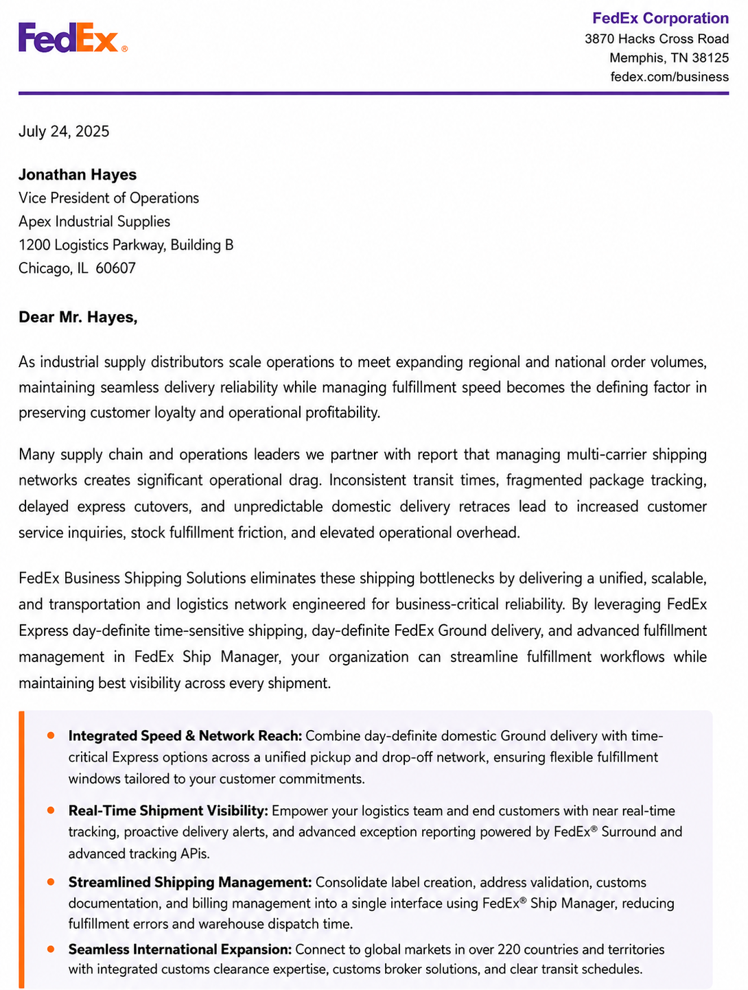 FedEx Sales Letter - Free AI Sales Pitch Generator, 30+ Real Sales Pitch Examples