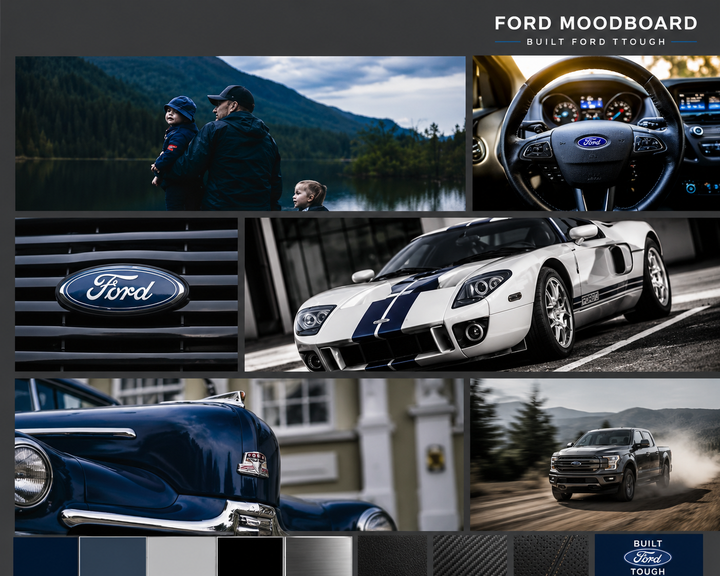 Ford Automotive Brand Mood Board - Free AI Mood Board Generator, 50+ Real Mood Board Examples