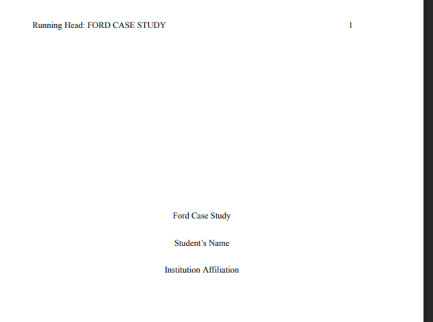 Ford Motors Case Study - Free AI Case Study Generator, 50+ Real Case Study Examples