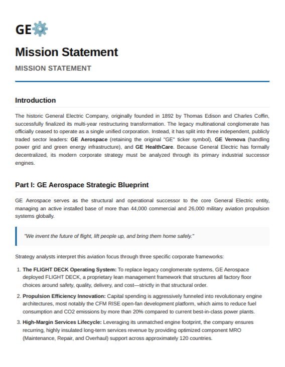 General Electric Mission Statement - Free AI Mission Statement Generator, 50+ Real Mission Statement Examples
