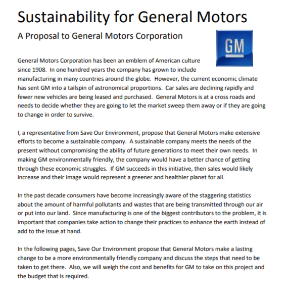General Motors Sustainability Report