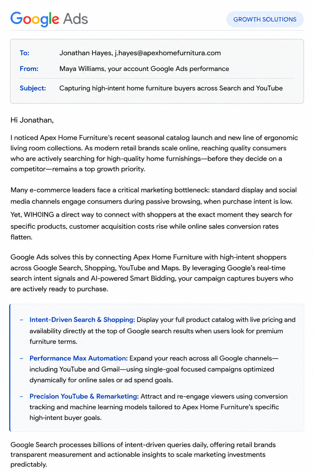 Google Ads Sales Email - Free AI Sales Pitch Generator, 30+ Real Sales Pitch Examples