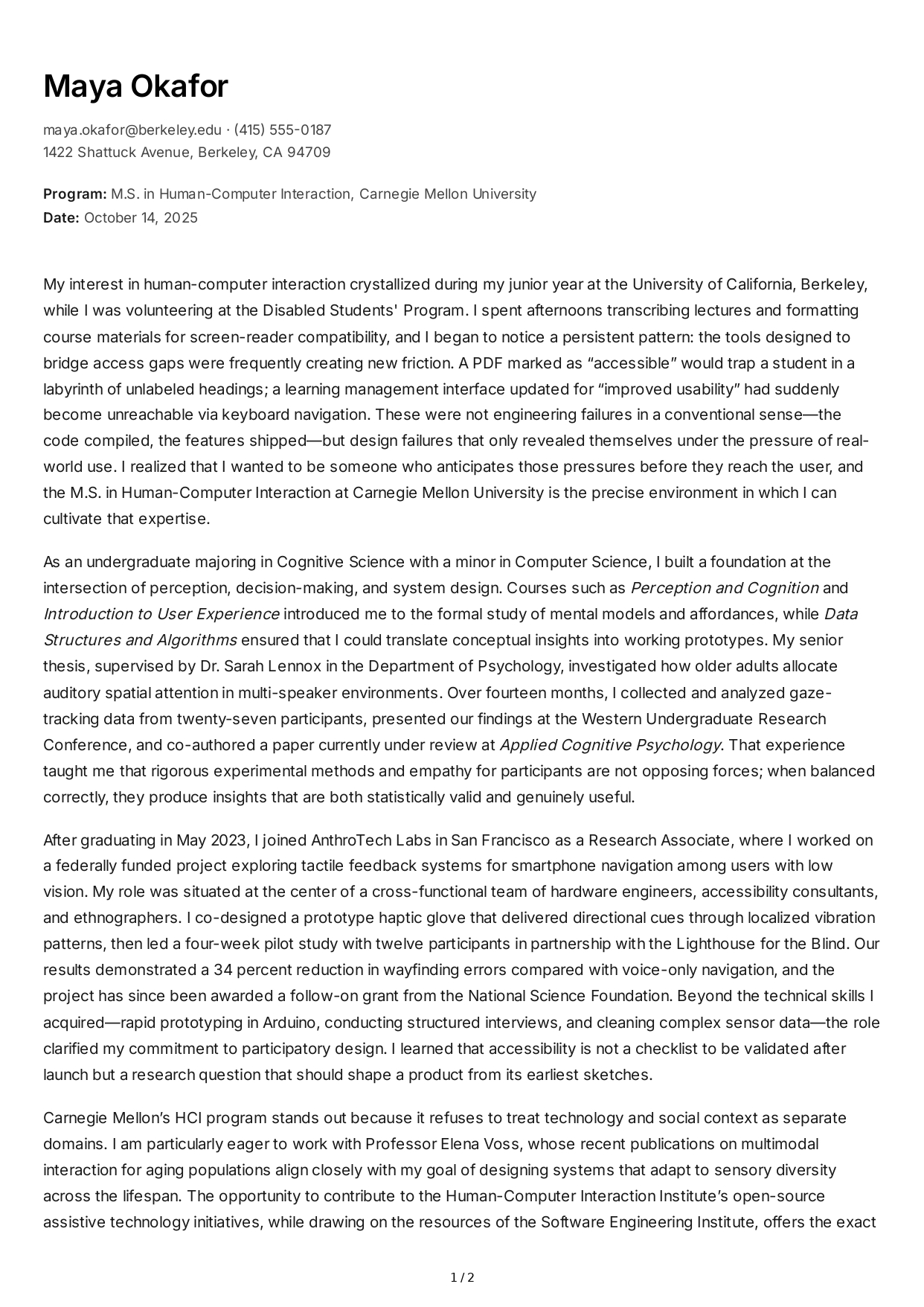 Graduate School Personal Statement - Free AI Personal Statement Generator, 50+ Real Personal Statement Examples