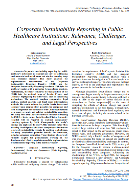 Healthcare Sustainability Report