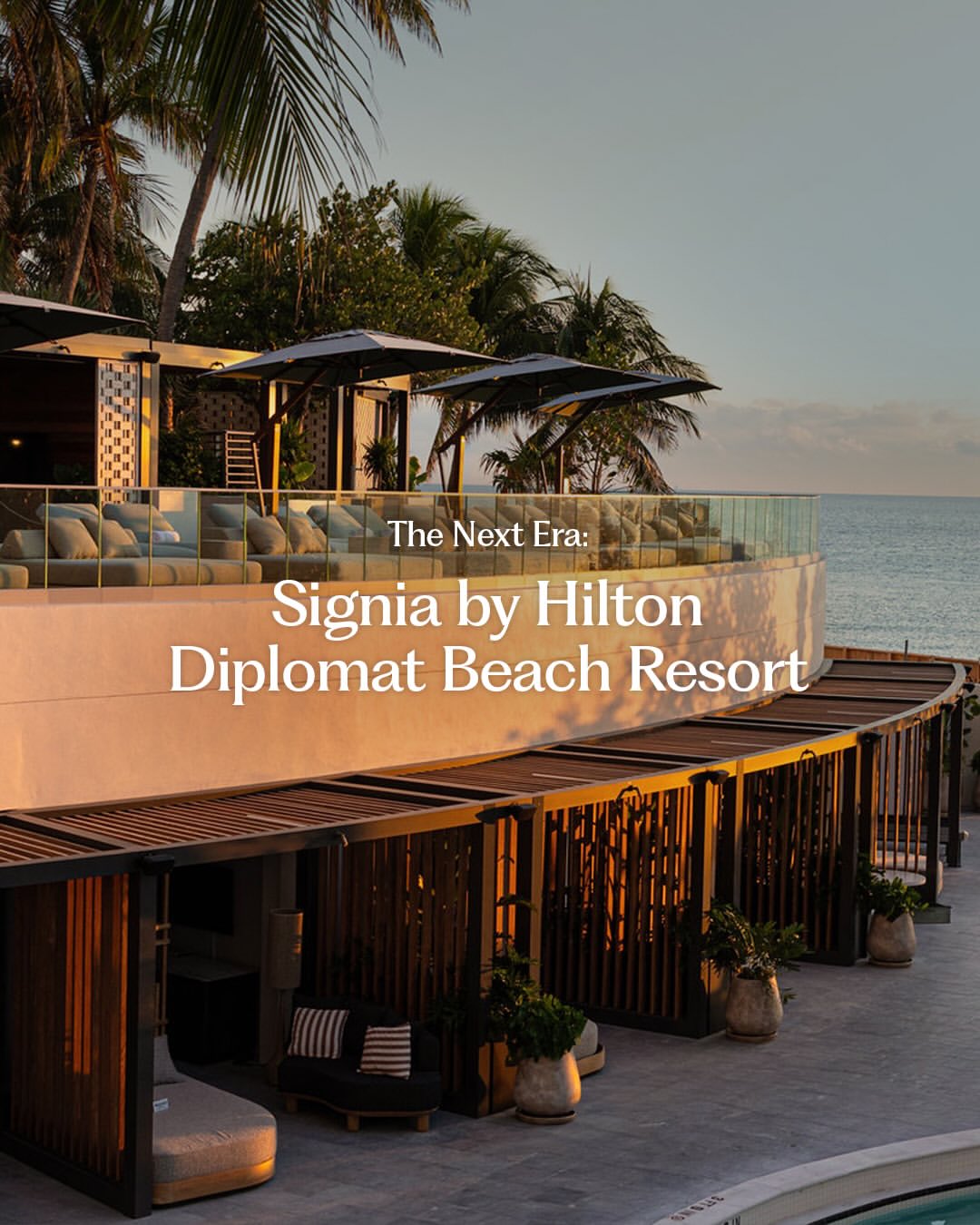 Hilton Signia by Hilton Diplomat Beach Resort Social Media Post - Free AI Social Media Post Generator, 50+ Real Social Media Post Examples