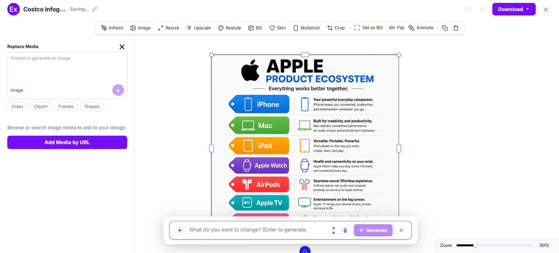 Customize The Infographic In The Online Editor