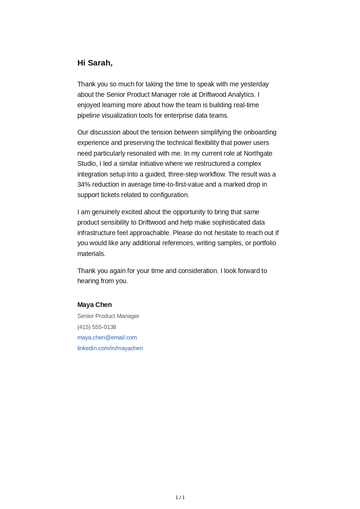 Interview Thank-You Email - Free AI Email Generator, 50+ Real Email Examples