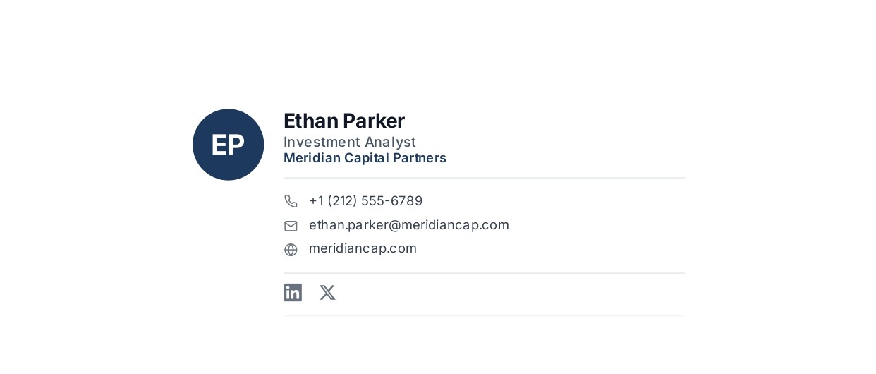 Investment Analyst Email Signature - Free AI Email Signature Generator, 50+ Real Email Signature Examples
