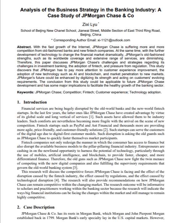 JP Morgan Chase Case Study - Free AI Case Study Generator, 50+ Real Case Study Examples