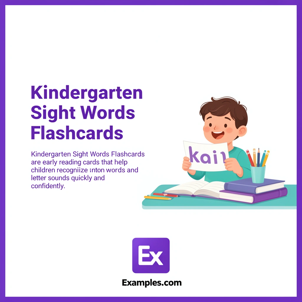 Kindergarten Sight Words Flashcard
