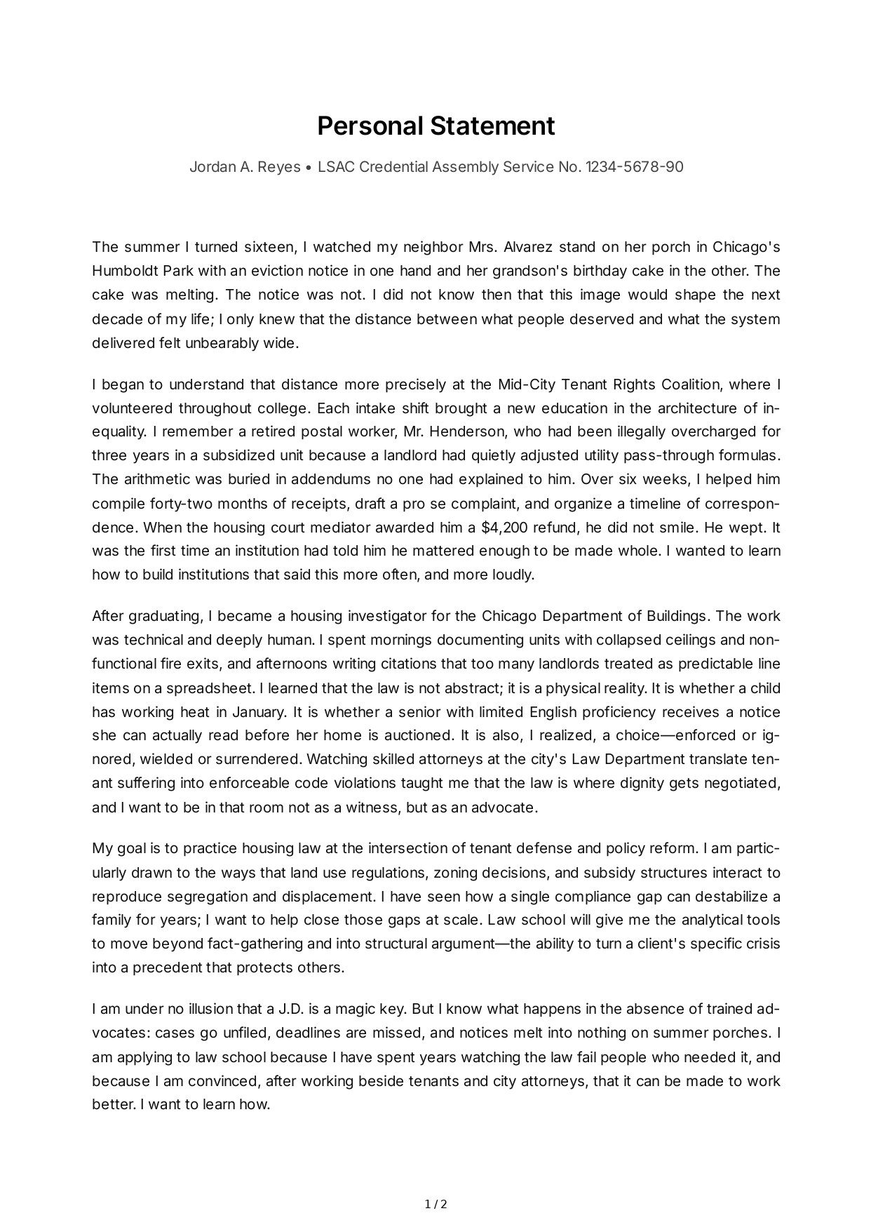 Law School Personal Statement - Free AI Personal Statement Generator, 50+ Real Personal Statement Examples