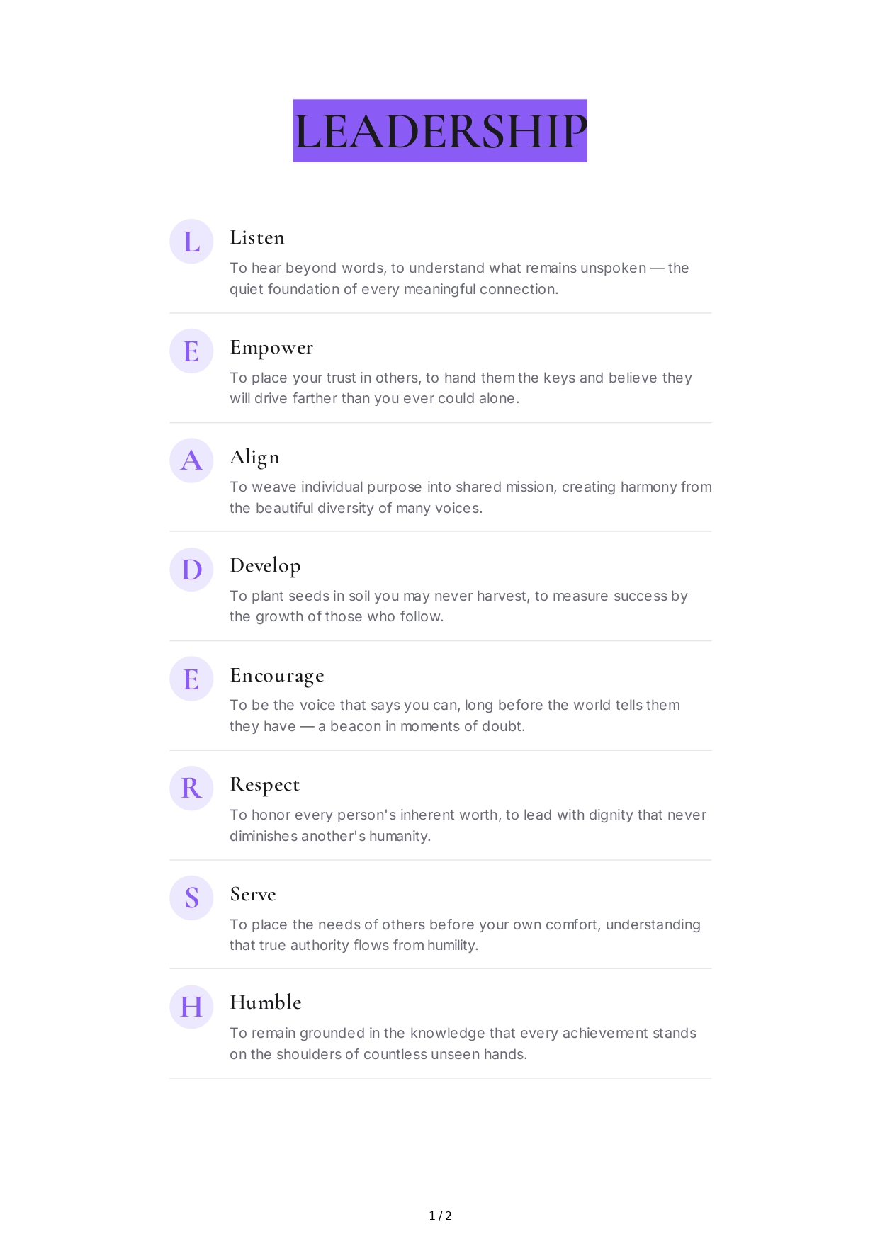 Leadership Acrostic Poem - Free AI Acrostic Poem Generator, 50+ Real Acrostic Poem Examples
