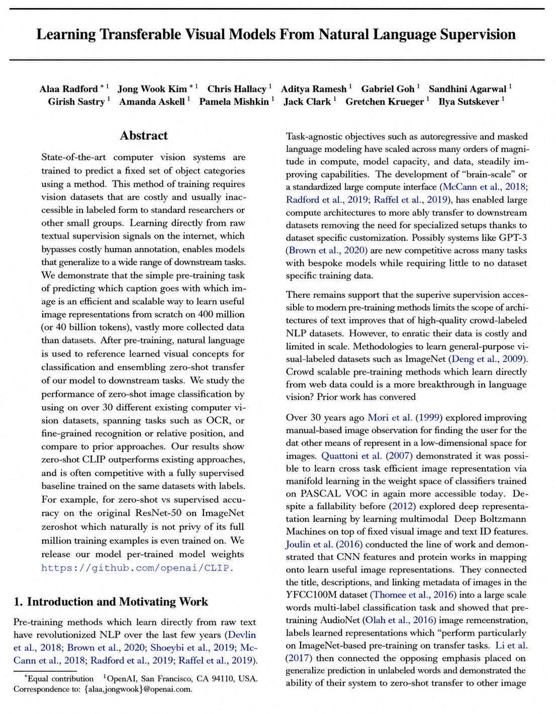 Learning Transferable Visual Models Research Paper - Free AI Research Paper Generator, 50+ Real Research Paper Examples