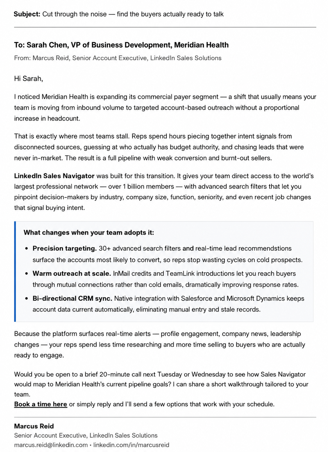 LinkedIn Sales Email - Free AI Sales Pitch Generator, 50+ Real Sales Pitch Examples