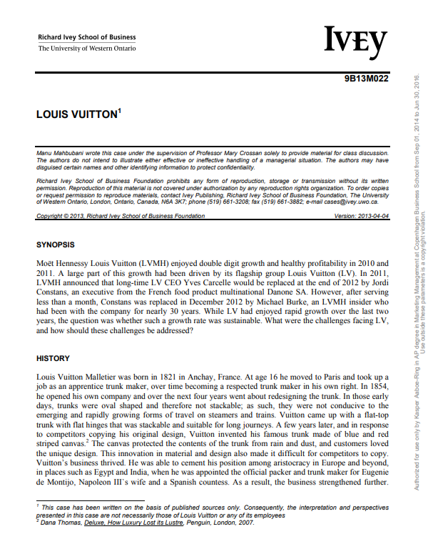 Louis Vuitton Case Study - Free AI Case Study Generator, 50+ Real Case Study Examples