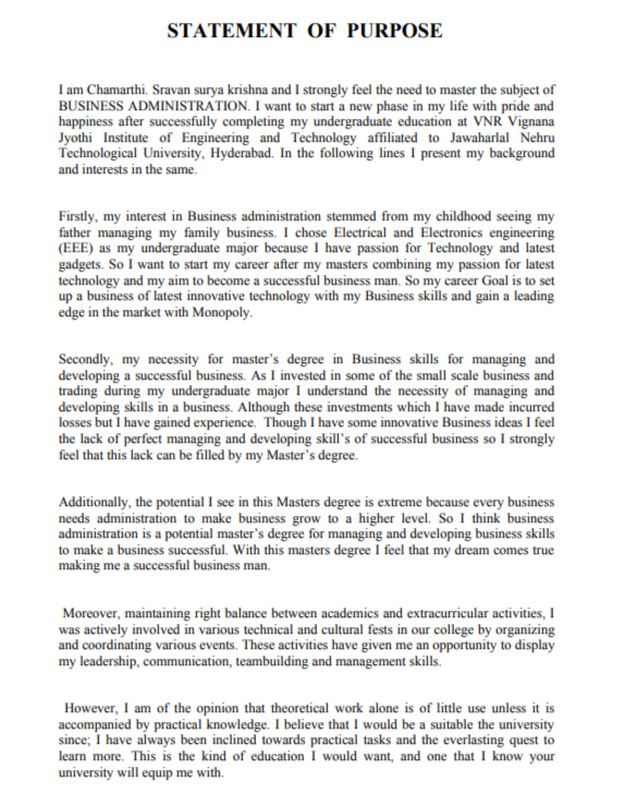 MBA Statement of Purpose - Free AI Statement of Purpose Generator with 50+ Real SOP Examples