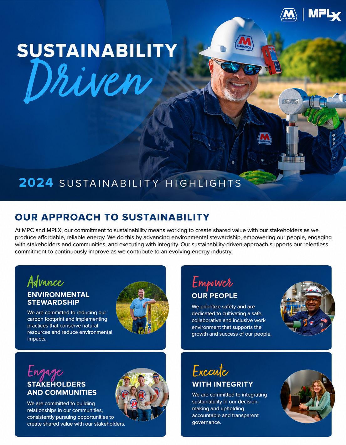 Marathon Petroleum Sustainability Brochure - Free AI Brochure Generator, 50+ Real Brochure Examples