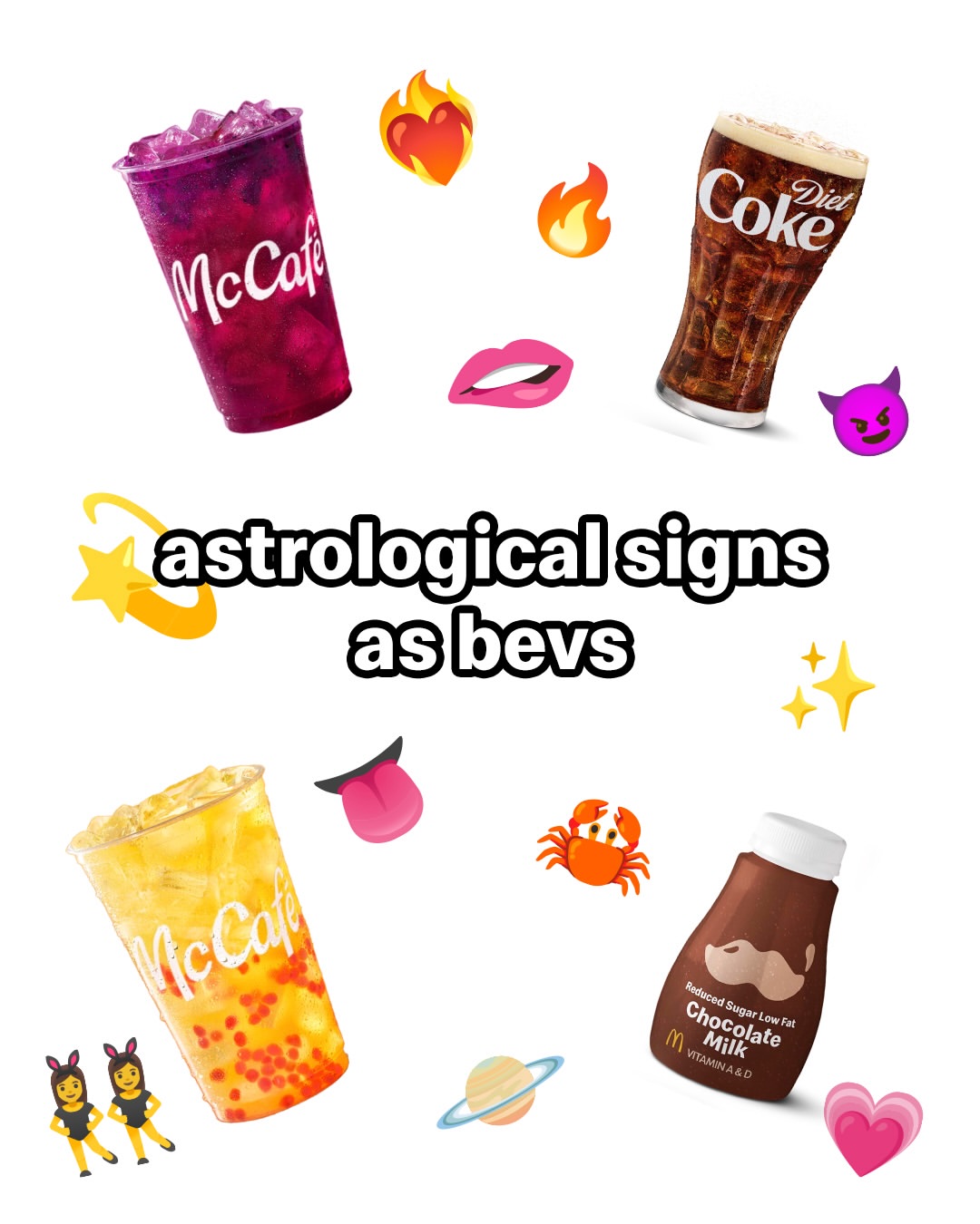 McDonald's Astrology Drinks Social Media Post - Free AI Social Media Post Generator, 50+ Real Social Media Post Examples