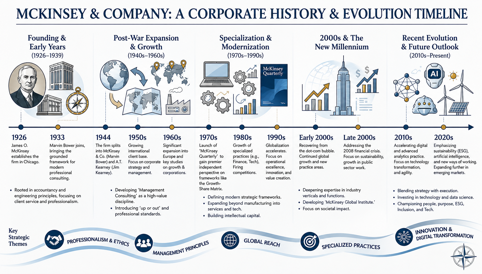 McKinsey Corporate History & Evolution Timeline - Free AI Timeline Generator, 40+ Real Timeline Examples