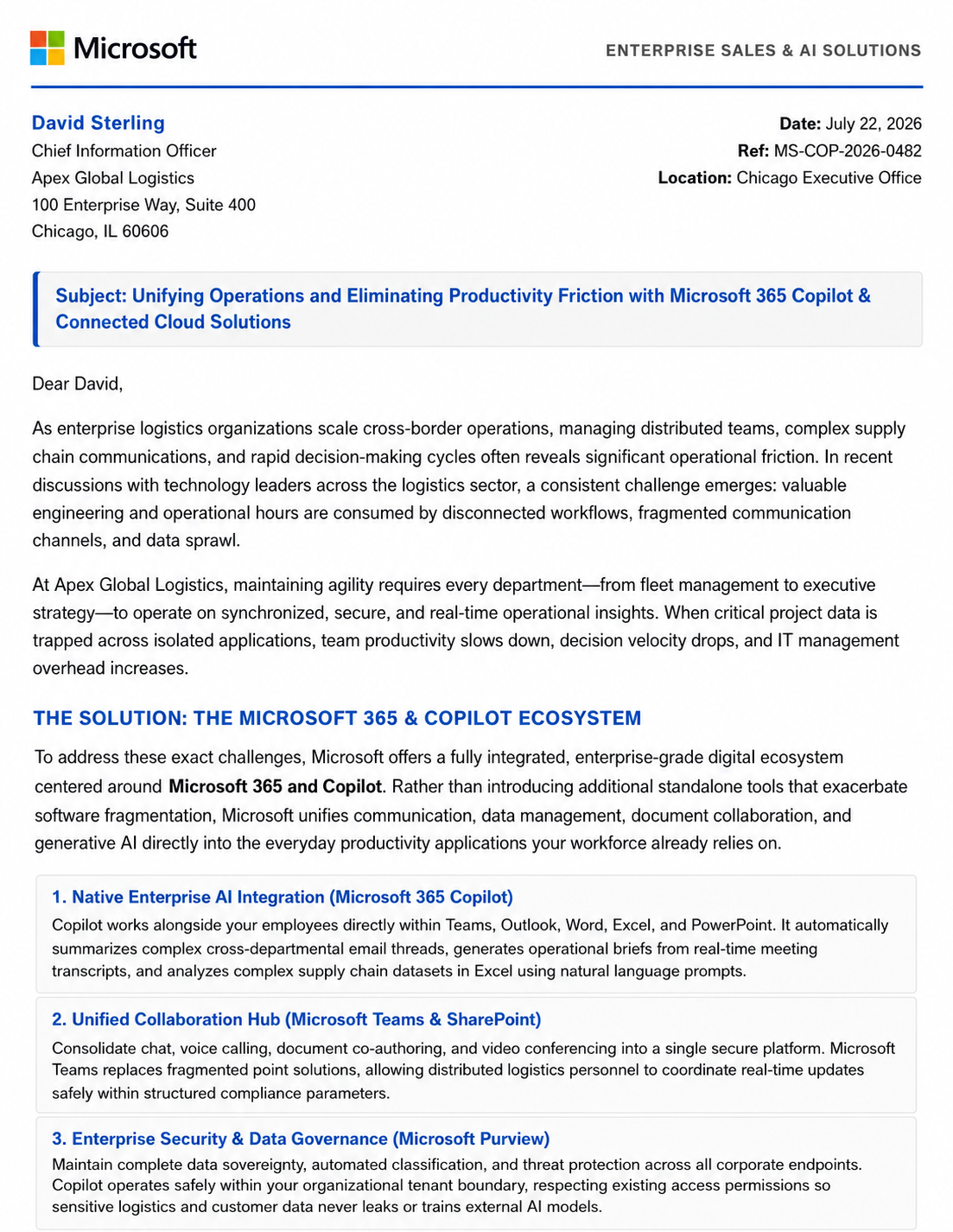 Microsoft 365 Copilot Sales Letter - Free AI Sales Pitch Generator, 30+ Real Sales Pitch Examples