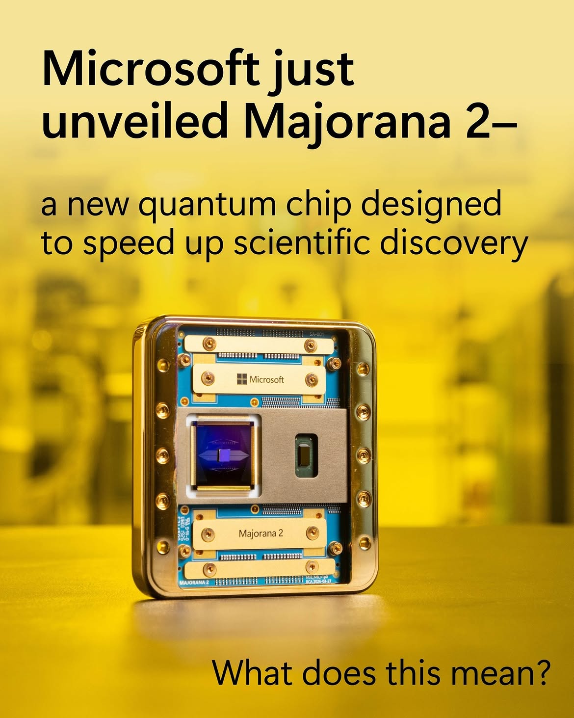 Microsoft Majorana 2 Innovation Social Media Post - Free AI Social Media Post Generator, 50+ Real Social Media Post Examples