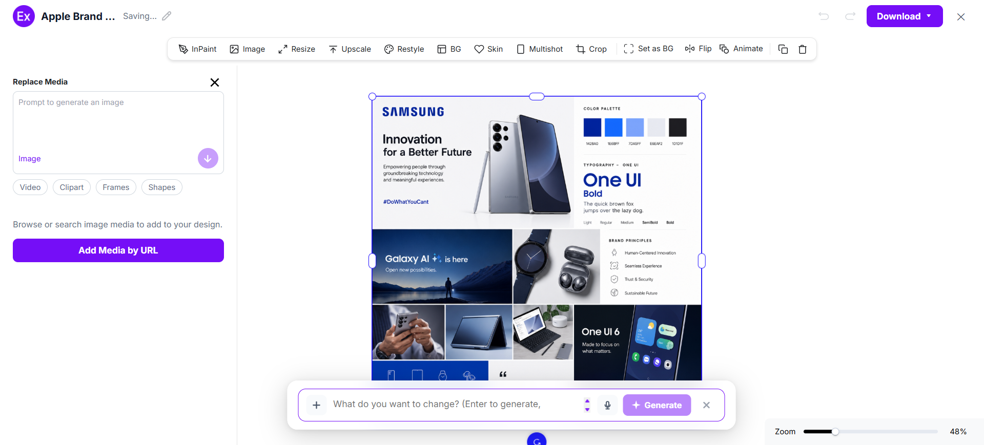 Customize The Mood Board In The Online Editor