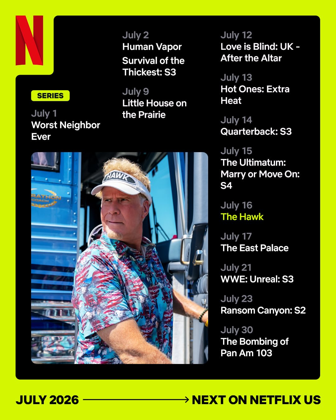 Netflix July Streaming Schedule Social Media Post - Free AI Social Media Post Generator, 50+ Real Social Media Post Examples