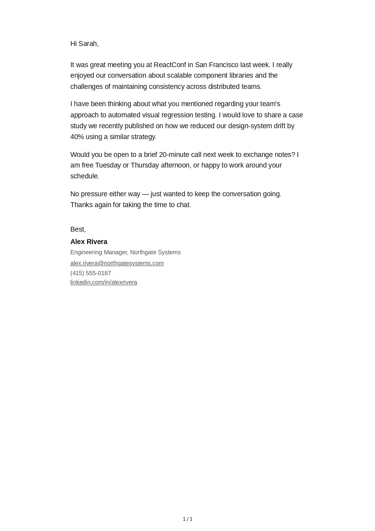 Networking Email - Free AI Email Generator, 50+ Real Email Examples