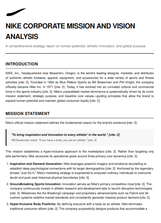 Nike Mission Statement - Free AI Mission Statement Generator, 50+ Real Mission Statement Examples