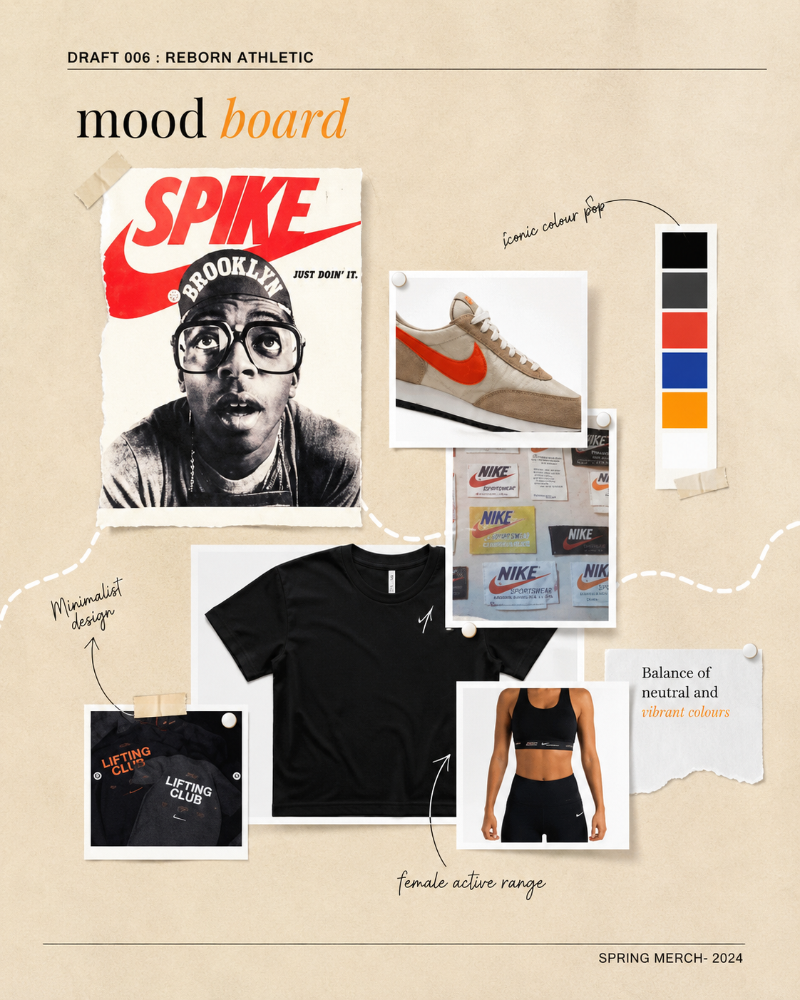 Nike Reborn Athletic Mood Board - Free AI Mood Board Generator, 50+ Real Mood Board Examples