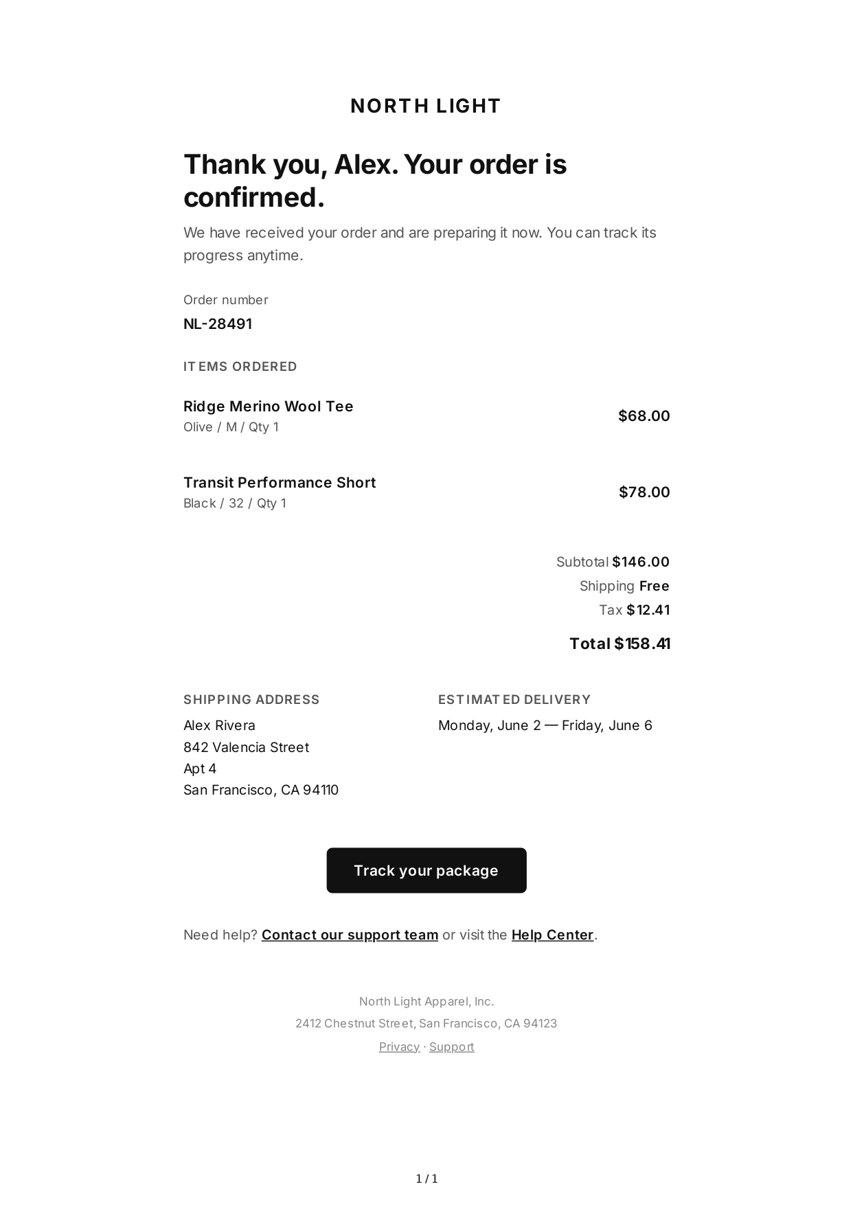 Order Confirmation Email - Free AI Email Generator, 50+ Real Email Examples