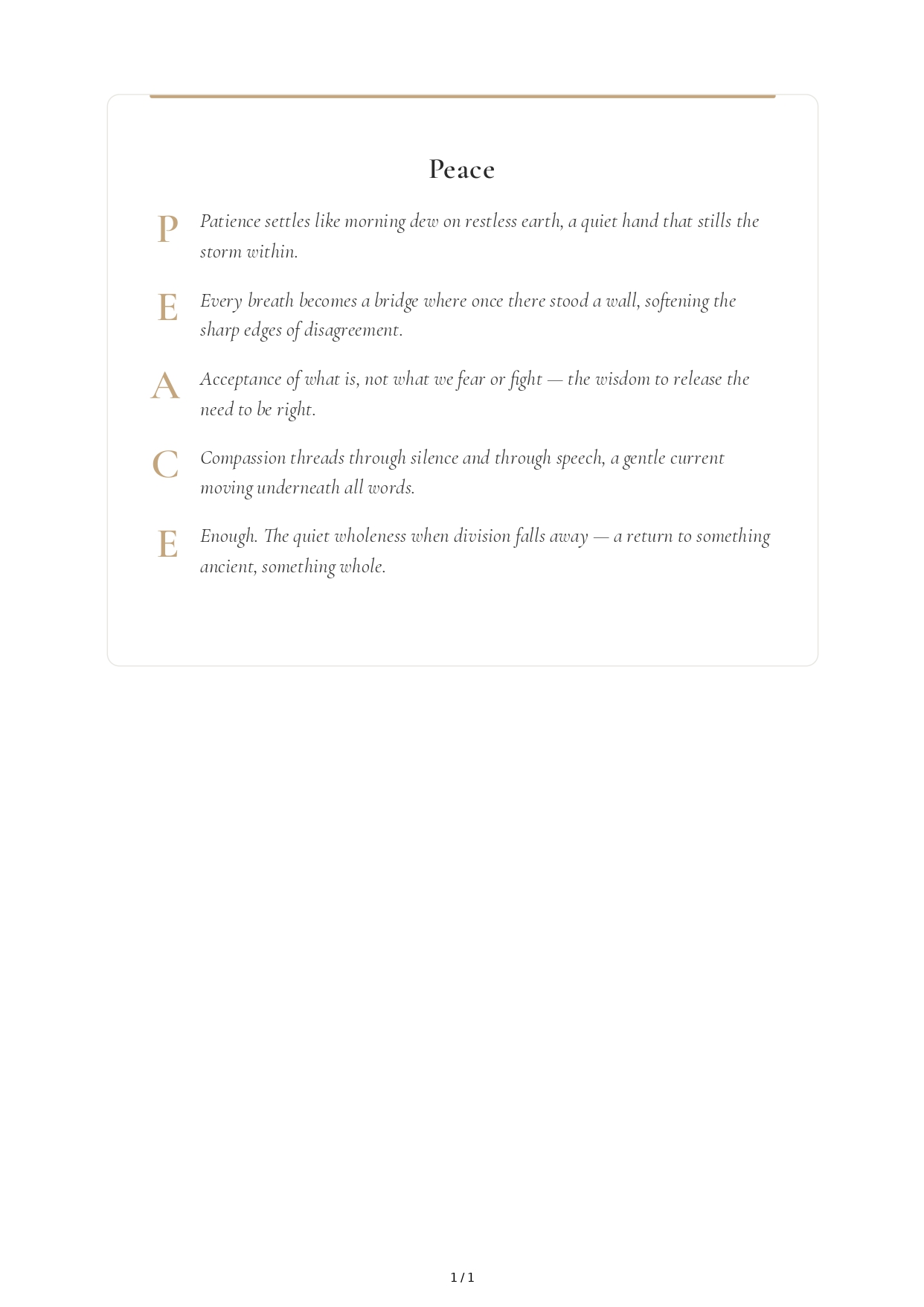 Peace Acrostic Poem - Free AI Acrostic Poem Generator, 50+ Real Acrostic Poem Examples