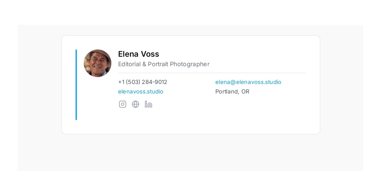 Photographer Email Signature - Free AI Email Signature Generator, 50+ Real Email Signature Examples