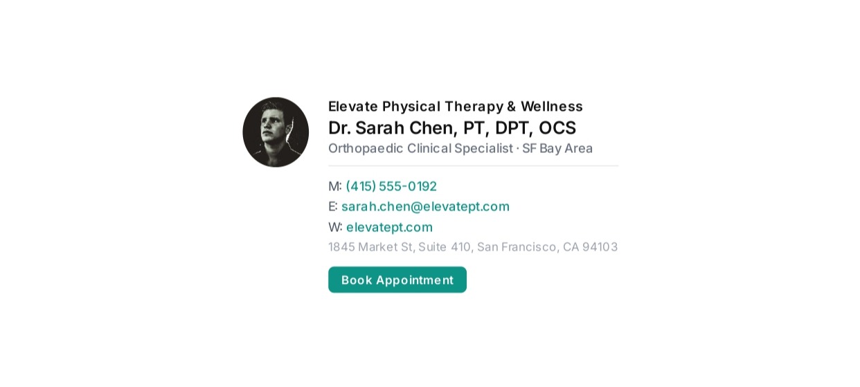 Physical Therapist Email Signature - Free AI Email Signature Generator, 50+ Real Email Signature Examples