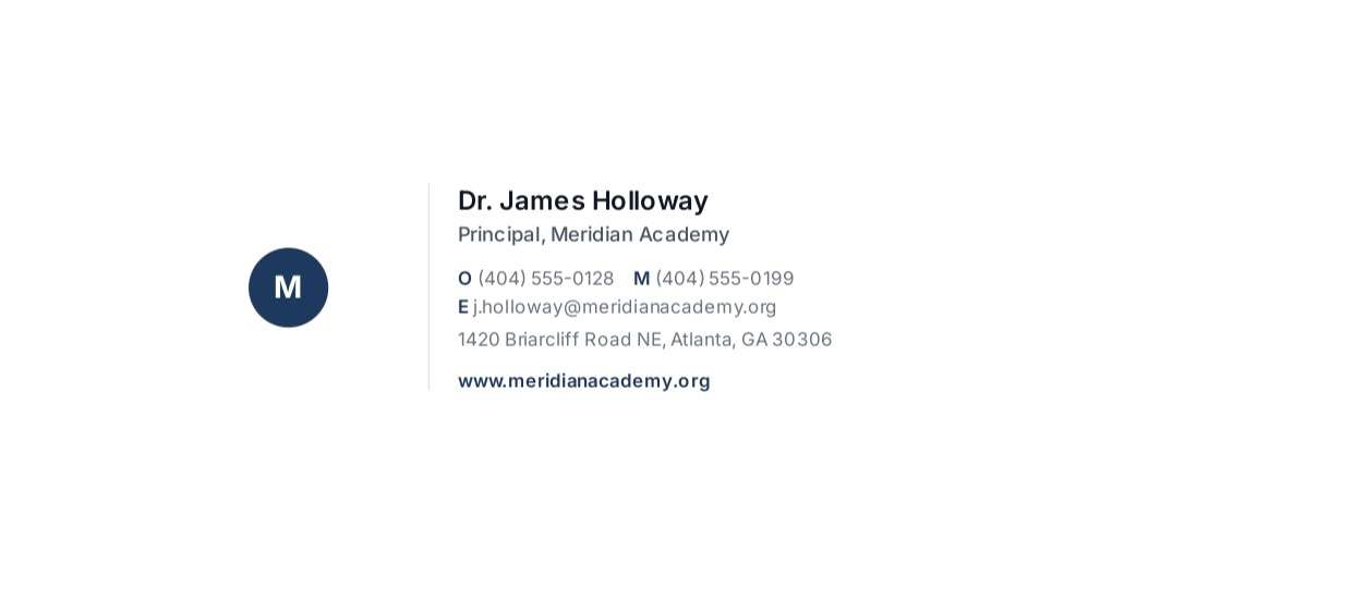 Principal Email Signature - Free AI Email Signature Generator, 50+ Real Email Signature Examples