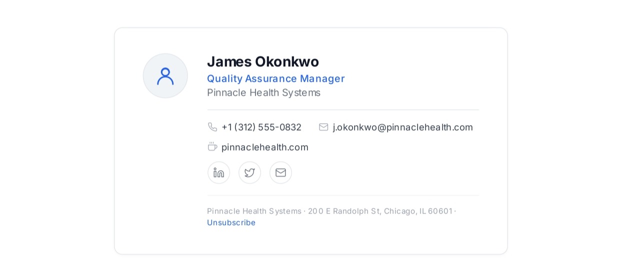 Quality Assurance Manager Email Signature - Free AI Email Signature Generator, 50+ Real Email Signature Examples