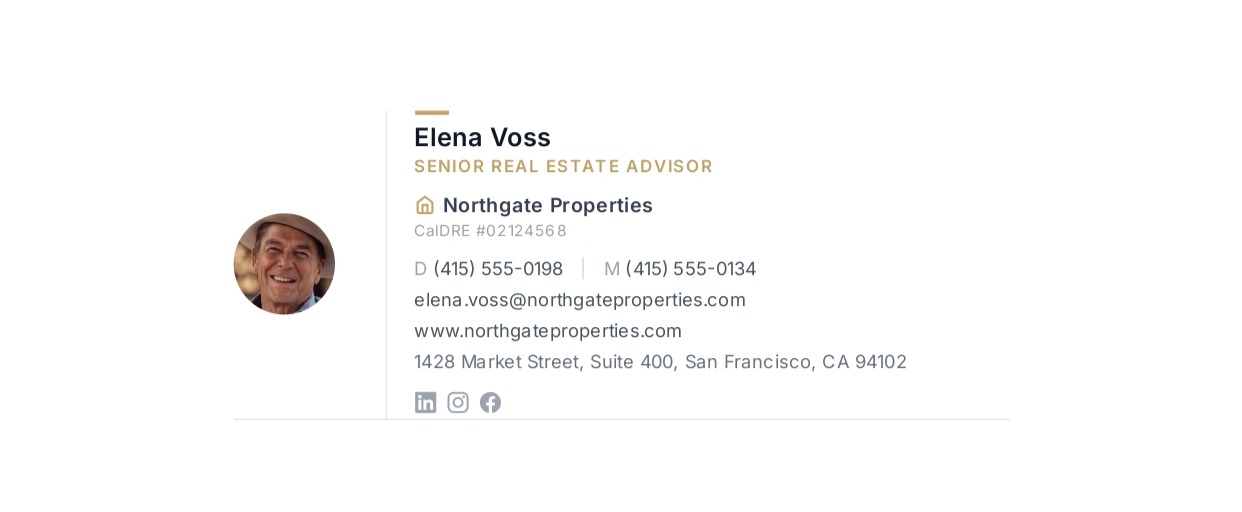 Real Estate Agent Email Signature - Free AI Email Signature Generator, 50+ Real Email Signature Examples